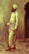 Raja Ravi Varma Rajaputra soldier oil painting reproduction